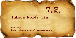 Tukacs Rozália névjegykártya