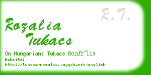 rozalia tukacs business card